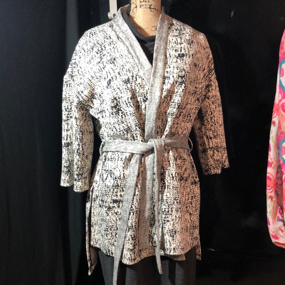 Black and white cardigan